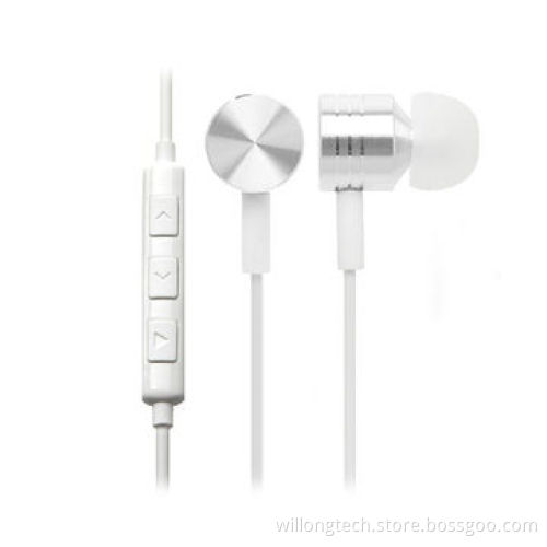 2014 Fashionable Metal Earphones with Volume Control For MP4, Mobile phone